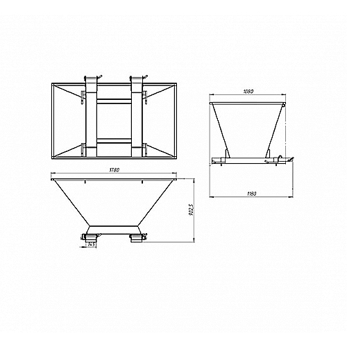 Befülltrichter für Transportsäcke 700 L BIG BAG - 0