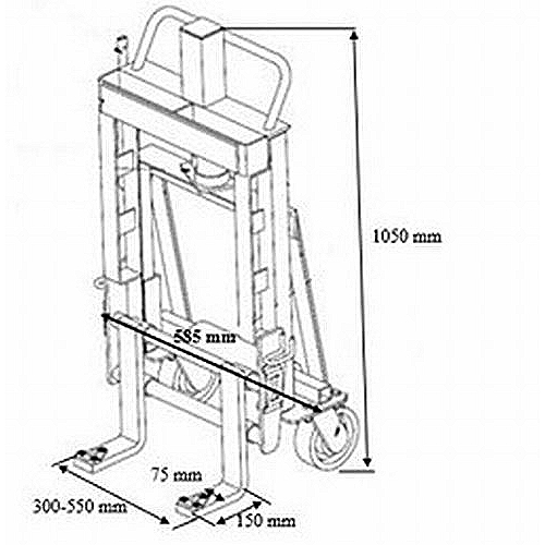 Möbelhubroller, Tragfähigkeit 2700 kg - 0